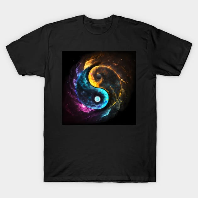 Trippy yin/yang T-Shirt by pixnsheezy